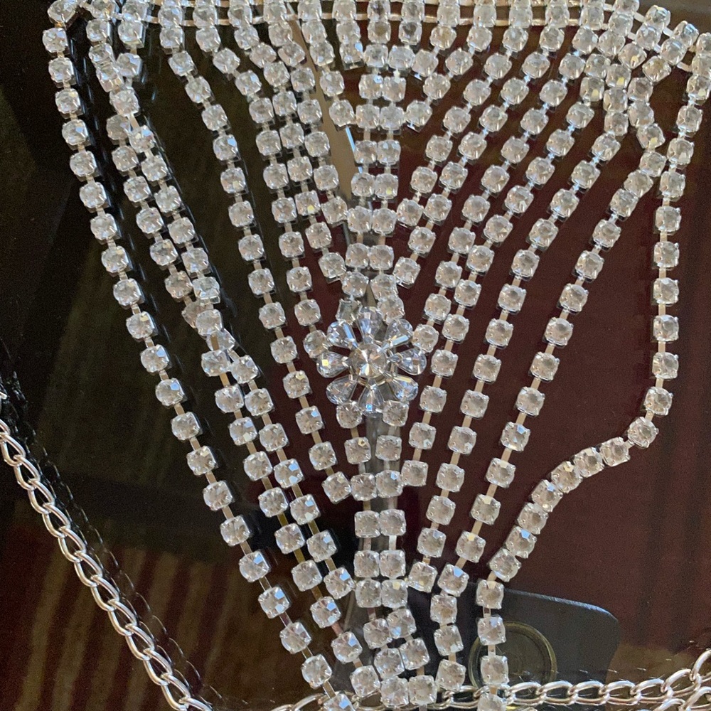 FREDERICKS OF HOLLYWOOD VINTAGE RHINESTONE LINGERIE. UNDERWEAR AND BRA! - Picture 6 of 11